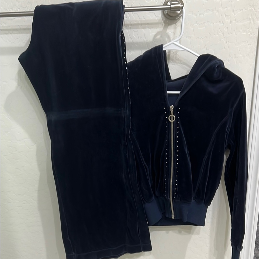 Escada Black Velvet Track Pants